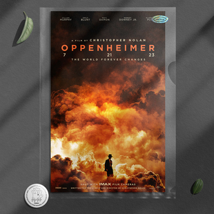 奥本海默电影海报周边宿舍房间挂画墙贴装饰画海报定制