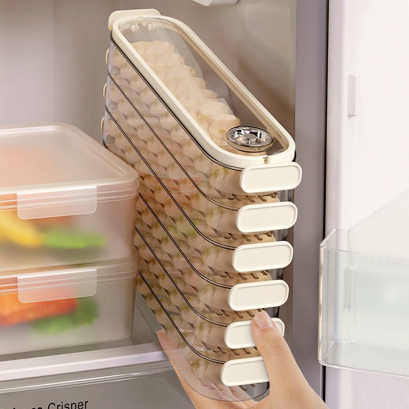 优勤饺子收纳盒冰箱食品级冷冻专用密封保鲜盒子厨房馄饨整理神器