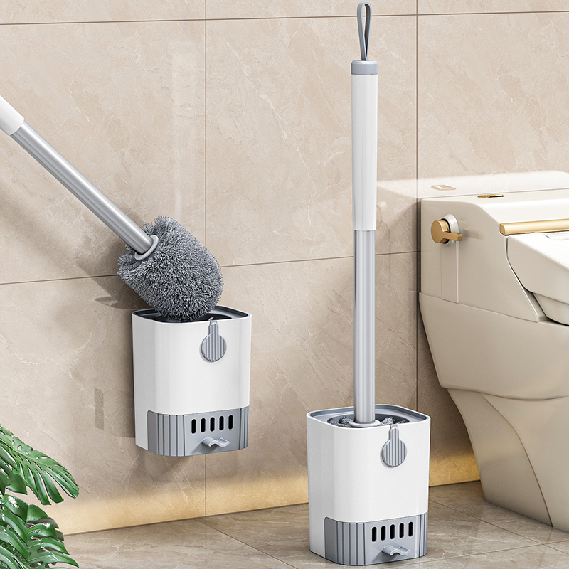 优勤壁挂置地马桶刷专用洗厕所神器卫生间长柄刷子无死角家用一套