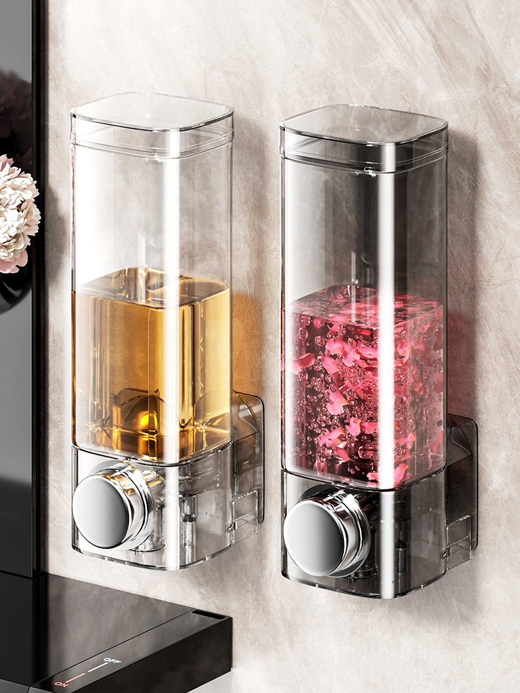 优勤卫生间皂液器壁挂式免打孔按压洗发水沐浴液厨房洗手液挂壁器