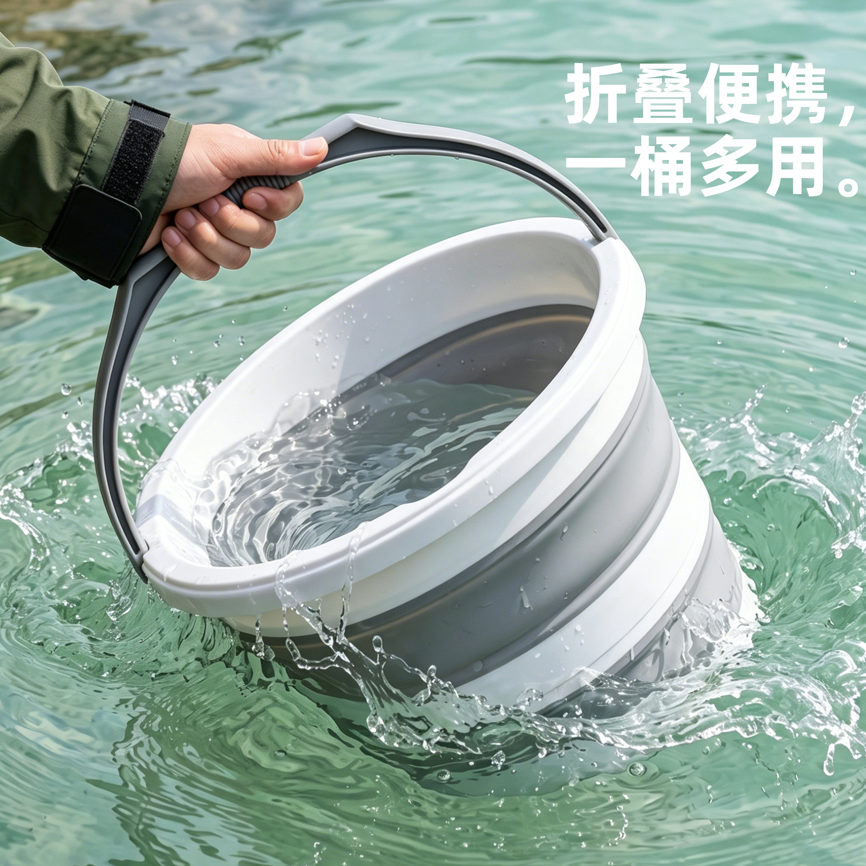 可折叠水桶可携式家用洗衣户外钓鱼旅行车载大容量塑料储水桶