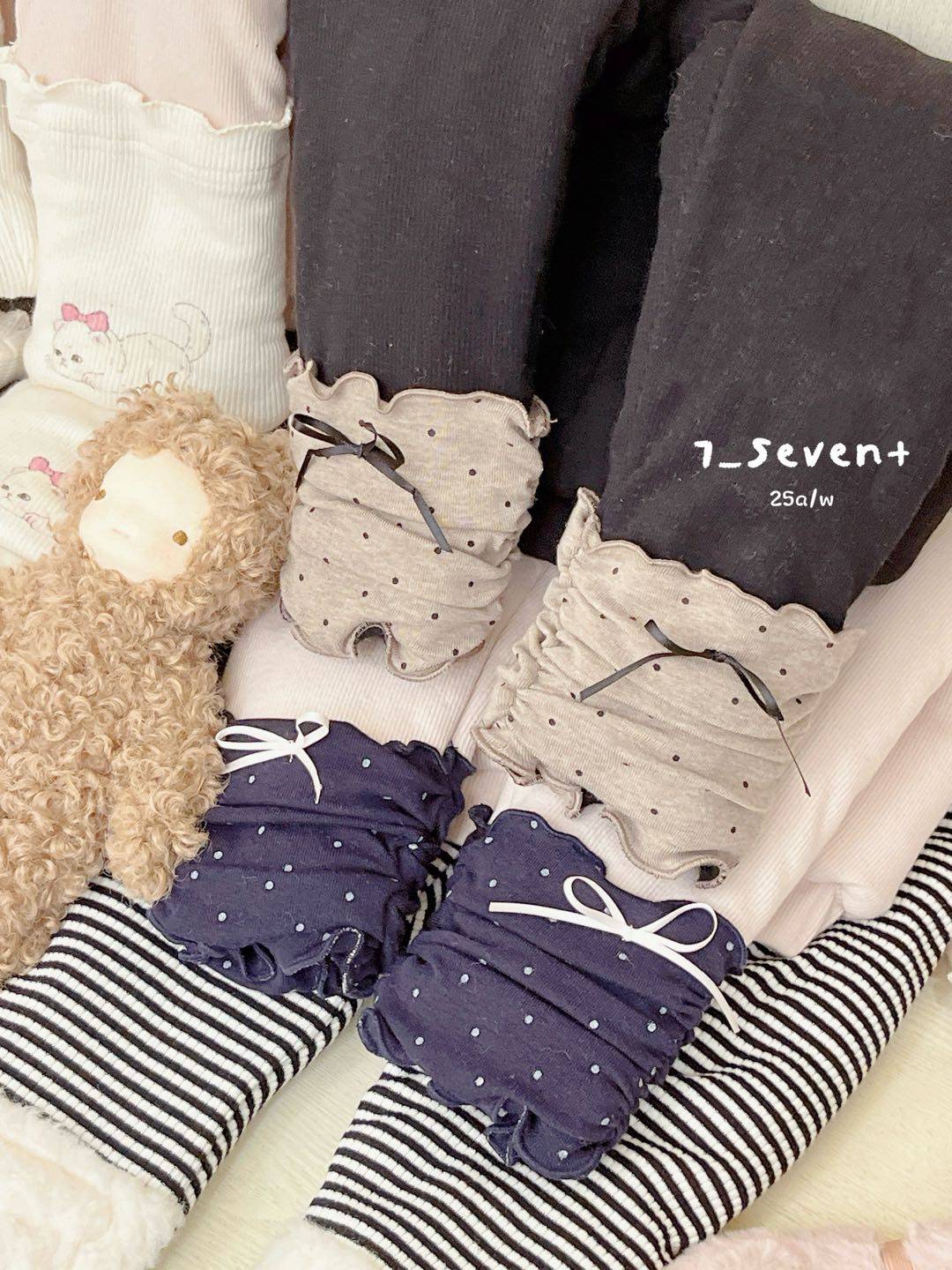 7seven～9444女童加绒加厚打底裤洋气女宝宝蚕丝棉裤保暖裤子百搭