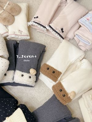 7seven～9434女童加厚蚕丝棉裤洋气冬款女宝宝三层夹棉保暖打底裤