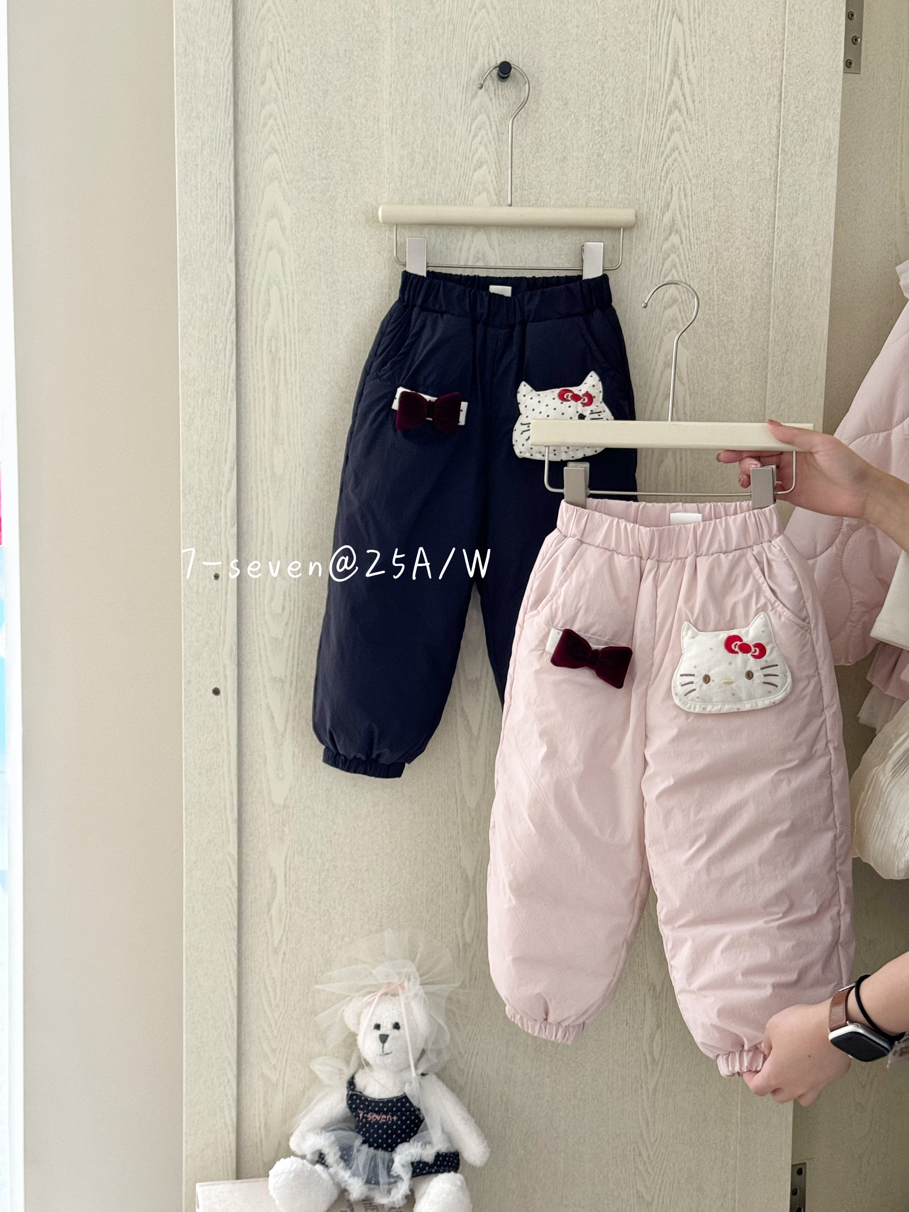 7seven～25冬装新款女童羽绒裤洋气女宝宝白鸭绒裤子百搭7446