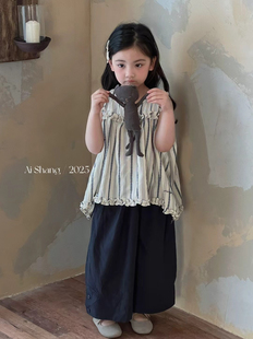 夏季 薄款 新款 女宝宝薄款 潮 爱尚5302 阔腿裤 5259～女童条纹娃娃衫