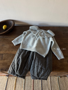 甜菜～25冬装新款女童翻领毛衣2508羊羔绒马甲8808波点棉裤8823