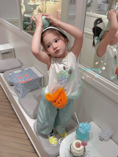7seven·26夏季新款女童苹果背心3369休闲裤3365