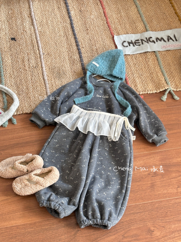 承麦～25冬季新款女童加绒卫衣套装洋气宝宝休闲运动裤两件套8270,童装/婴儿装/亲子装,套装,淘宝优惠券,粉丝福利购,淘宝优惠卷