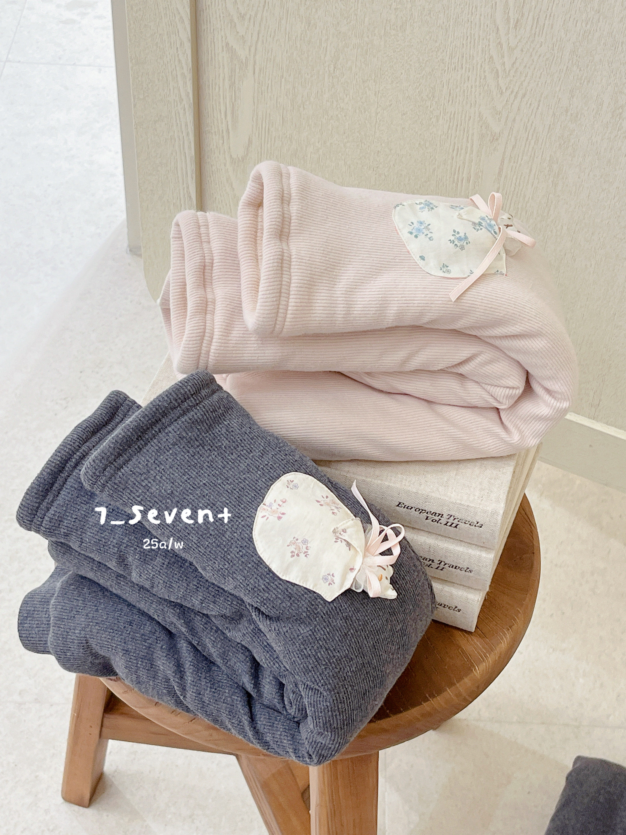 7seven～25冬装加厚夹棉打底裤女宝宝三层加棉保暖蚕丝长裤9425