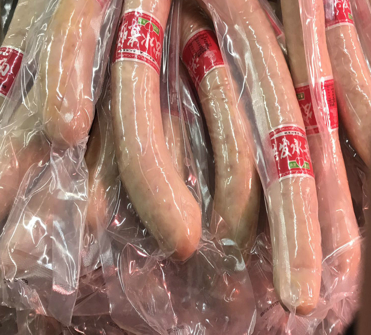 香肠中国大陆辽宁省抚顺市洪发水煮肠1份375克5份包邮真空包装