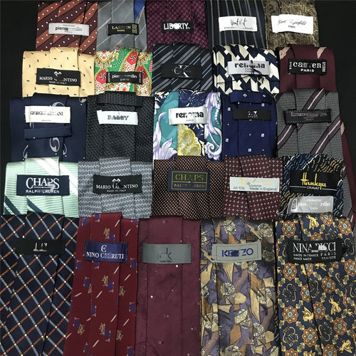 中古领带vintage古着孤品日系复古奢侈牌牌休闲商务高端真丝Y19