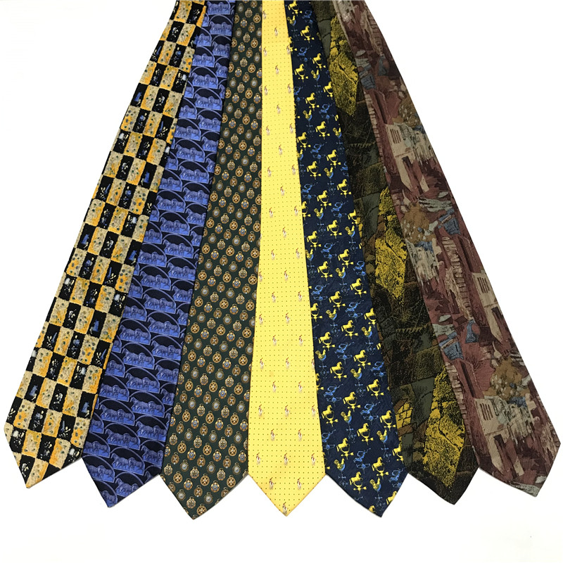 中古领带vintage古着孤品复古休闲油画花纹印花学院手打真丝LXL99,服饰配件/皮带/帽子/围巾,领带,淘宝优惠券,粉丝福利购,淘宝优惠卷