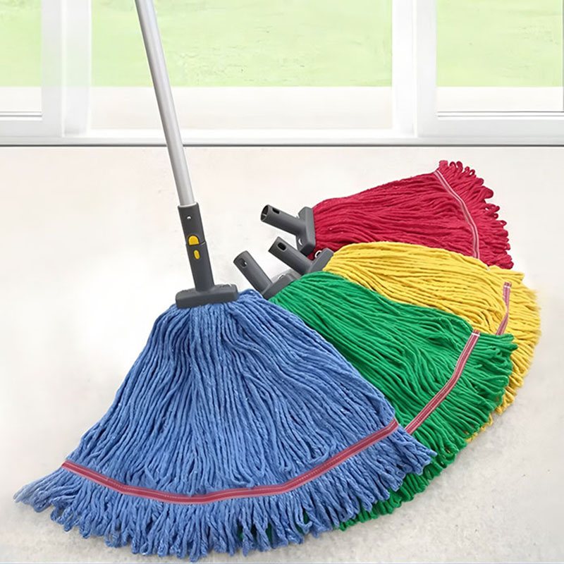 棉线拖把布条圆头水拖把家用老式