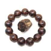 正宗海南大叶降真香醇化老根油夹层黄金甲佛珠手串1.8 收藏