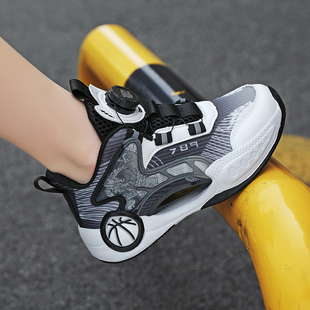 南尉盾儿童篮球鞋男童运动鞋2025新款网面透气球鞋轻便防滑跑步鞋