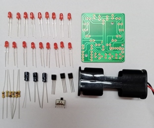 中夏ZX2124心形LED流水灯套件 实训 组装散件 电子套件diy