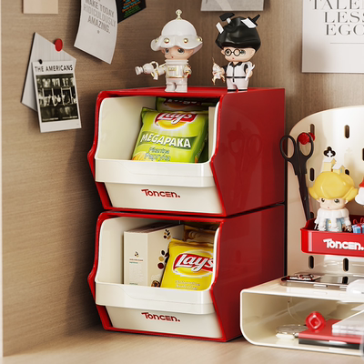 日本甄选咖啡角桌面茶包收纳盒抽屉式办公室茶水间吧台叠加置物架