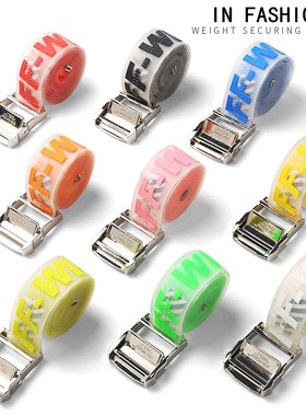 18SS OFF OW WHITE金属头INS透明字母皮带BF风格加长腰带男女情侣