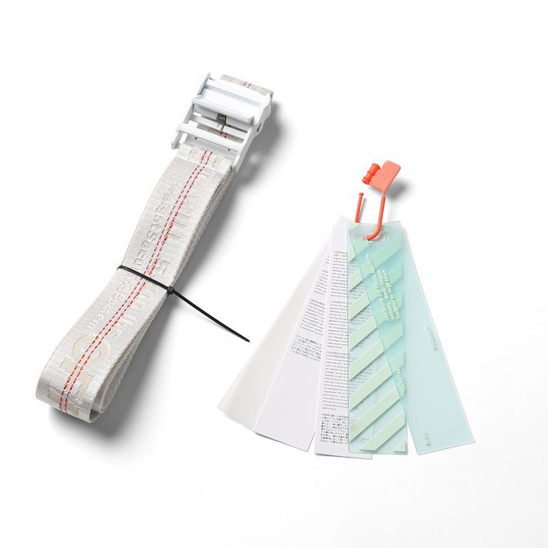 高街黄色帆布正确off版本皮带