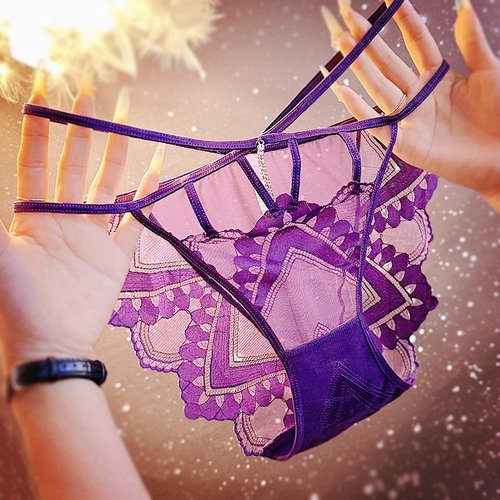 法式轻奢蕾丝无痕弹力内裤女