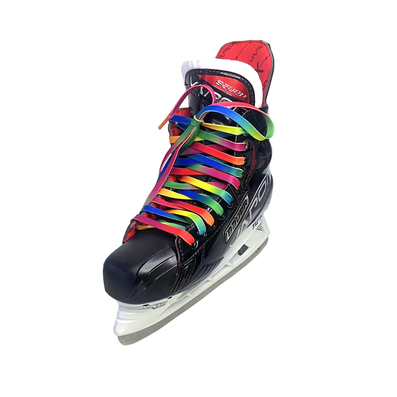 Genuine playhockey ice hockey laces kids teens adult rainbow laces with wax more wearable roller skates