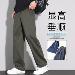 秋季休闲裤男士2025新款直筒宽松男款百搭潮牌工装男裤K6682-P50图片