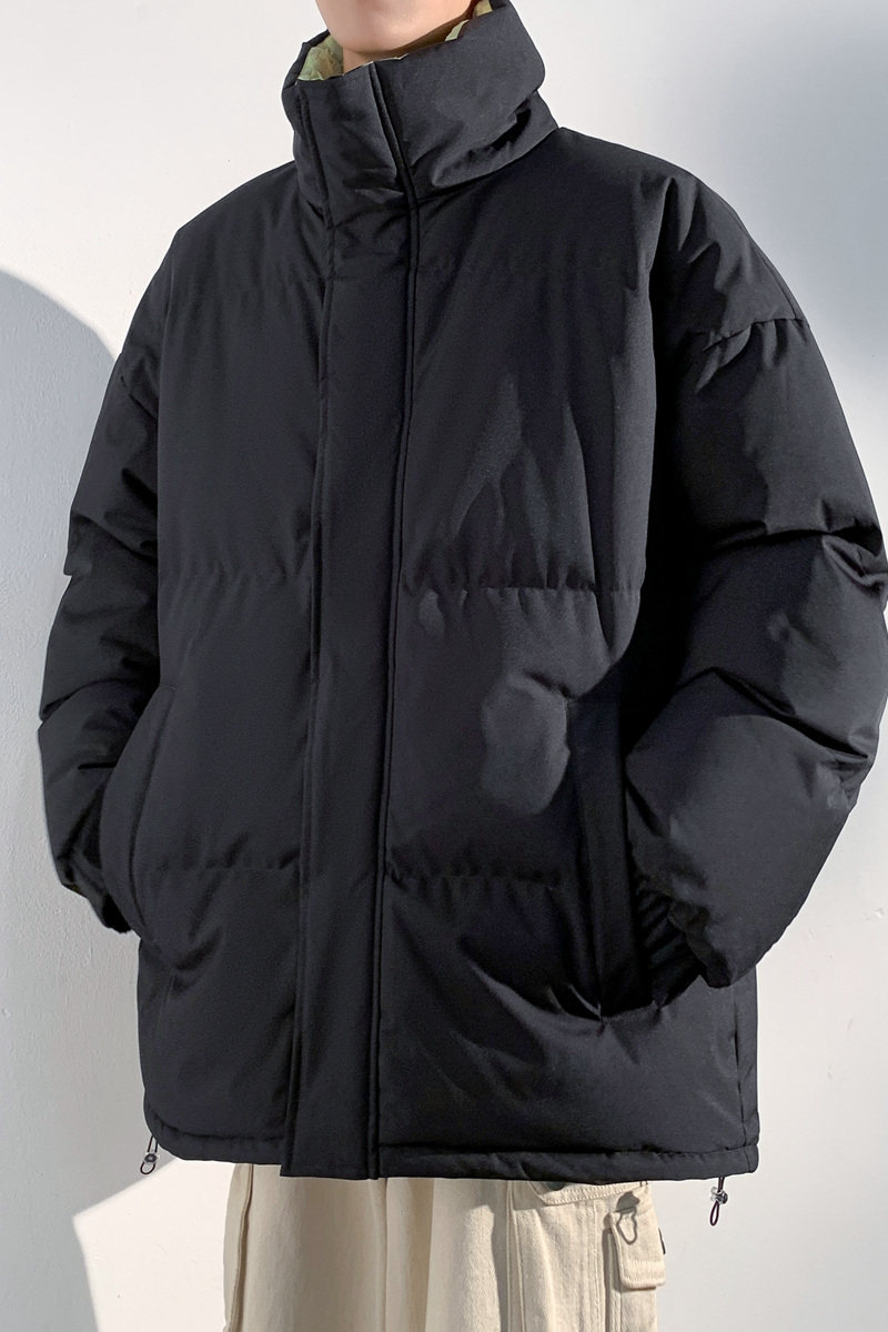 三防面料新款冬天格子拼接加厚美式学生情侣装面包服外套M666-P75,女装短外套,星座610（原A335）