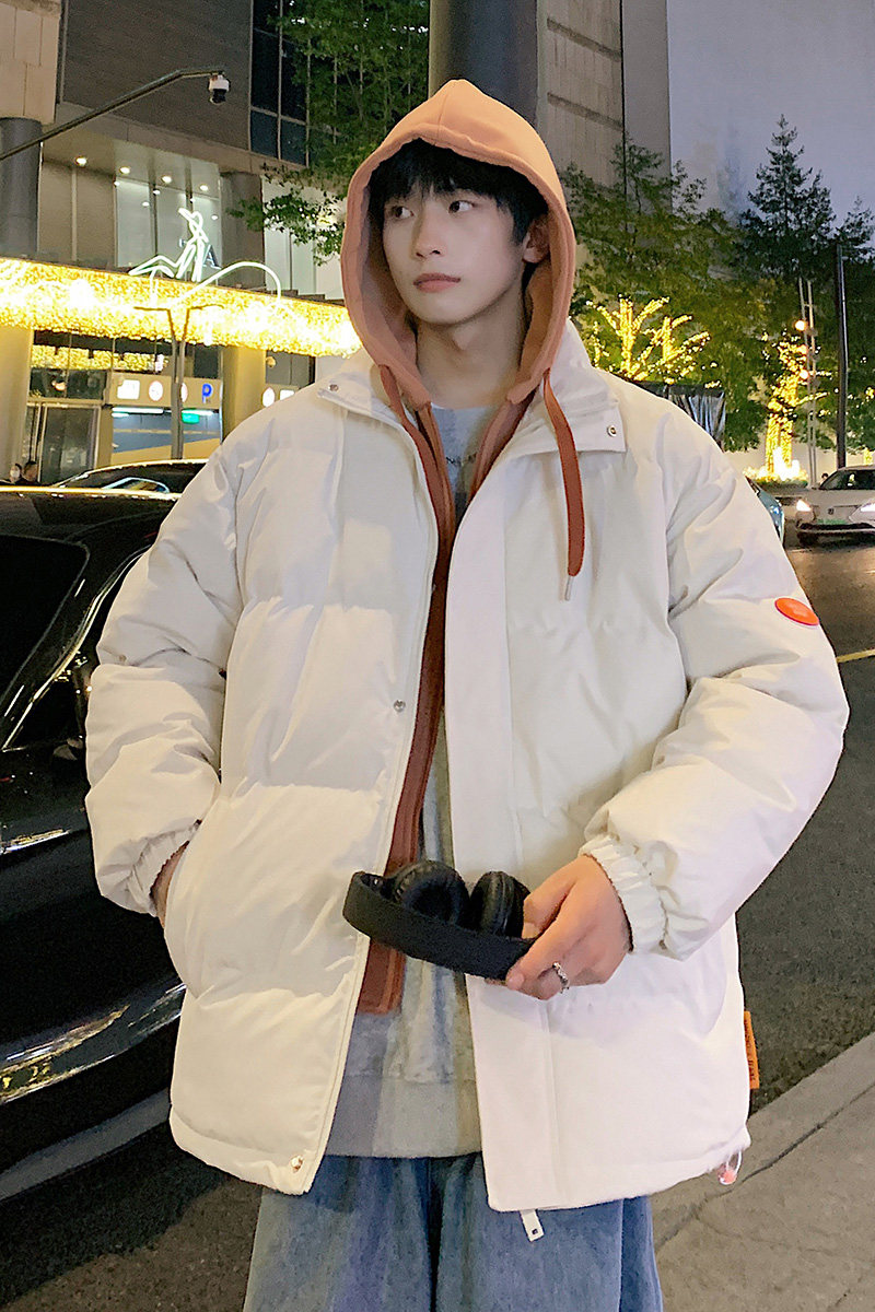 港风棉衣男女同款冬季韩版宽松连帽棉袄加厚假两件棉服MY677,男装棉衣,星座610（原A335）