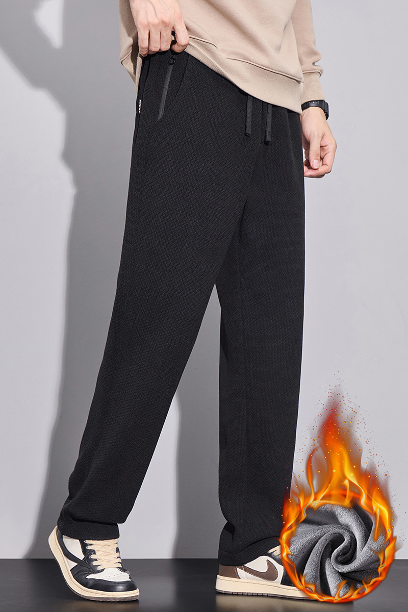 美式潮牌简约加绒卫裤男2025冬季新款直筒宽松运动长裤JR807-P48,男装休闲裤,星座610（原A335）