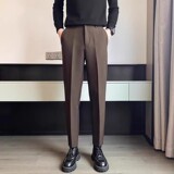 店主风春季西裤男士时尚韩版百搭厚款修身轻奢休闲裤CY89-P48，男装西裤，星座610（原A335）