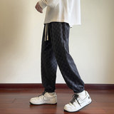 港风灯芯绒裤子男春季宽松束脚阔腿潮牌运动休闲裤Q2370-P40，男装休闲裤，星座610（原A335）