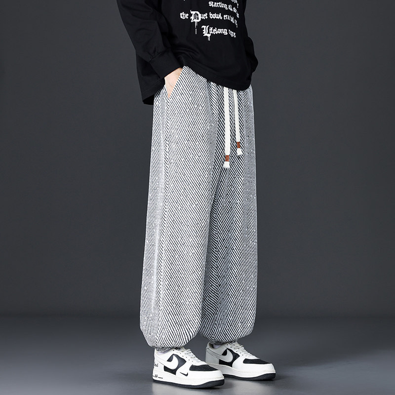 束脚裤男士春季2026新款运动卫裤宽松休闲长裤Q29150-特P35,男装休闲裤,星座610（原A335）
