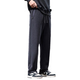 斜纹针织休闲裤男2025冬新款潮流百搭宽松显瘦垂顺直筒裤H807-P40，男装休闲裤，星座610（原A335）