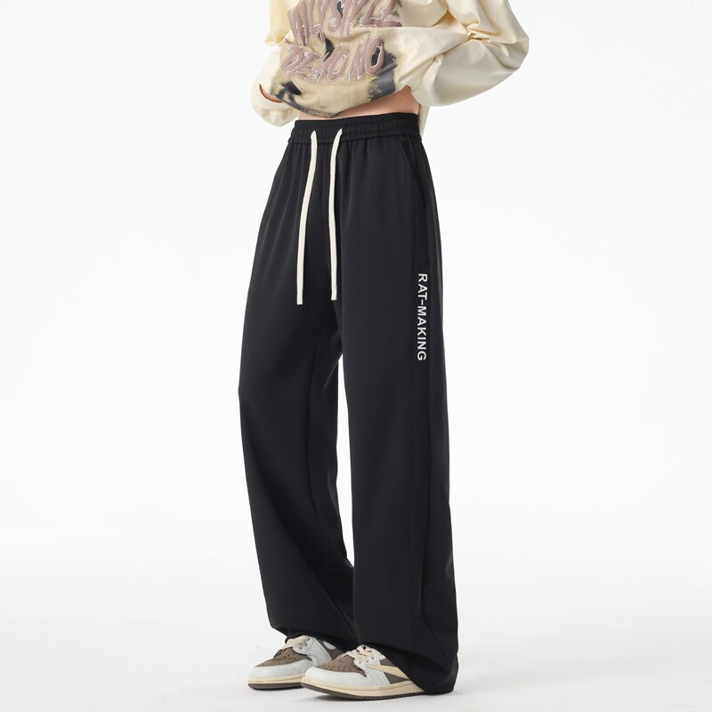 夏季薄款休闲裤男宽松直筒阔腿青少年冰丝顺滑速干运动裤K888-P35，男装休闲裤，星座610（原A335）