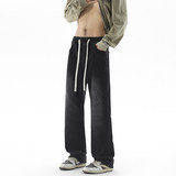 牛仔裤男士潮牌秋冬美式高街复古微喇裤宽松直筒长裤子K1931-P45，男装牛仔裤，星座610（原A335）