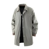 夹克男2025新款高级感痞帅秋季宽松中长版风衣外套Q5539-P78，男装夹克，星座610（原A335）