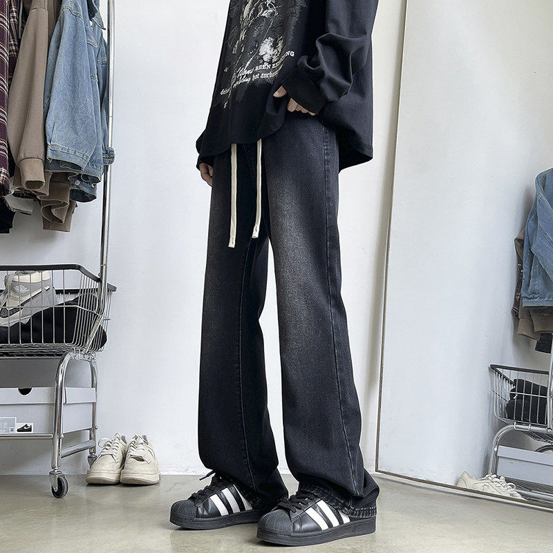 美式vibe裤子高街痞帅潮牌微喇牛仔裤男显瘦修身直筒裤K1931-P45，男装牛仔裤，星座610（原A335）