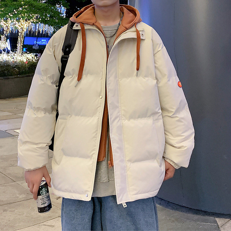 港风棉衣男冬季ins潮牌宽松棉袄情侣款加厚连帽百搭棉服MY677图片
