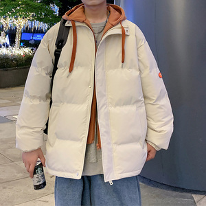港风棉衣男冬季ins潮牌宽松棉袄情侣款加厚连帽百搭棉服MY677图片