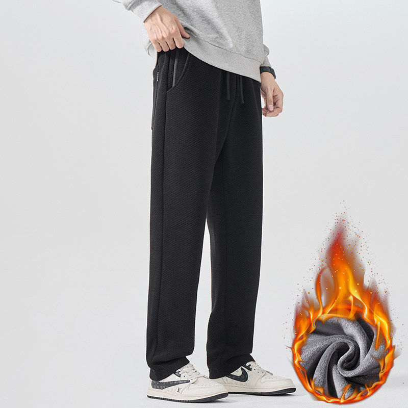 星空纹男裤冬季新款斜纹针织休闲裤子加绒垂感直筒裤潮JR807-P48，男装卫衣，星座610（原A335）