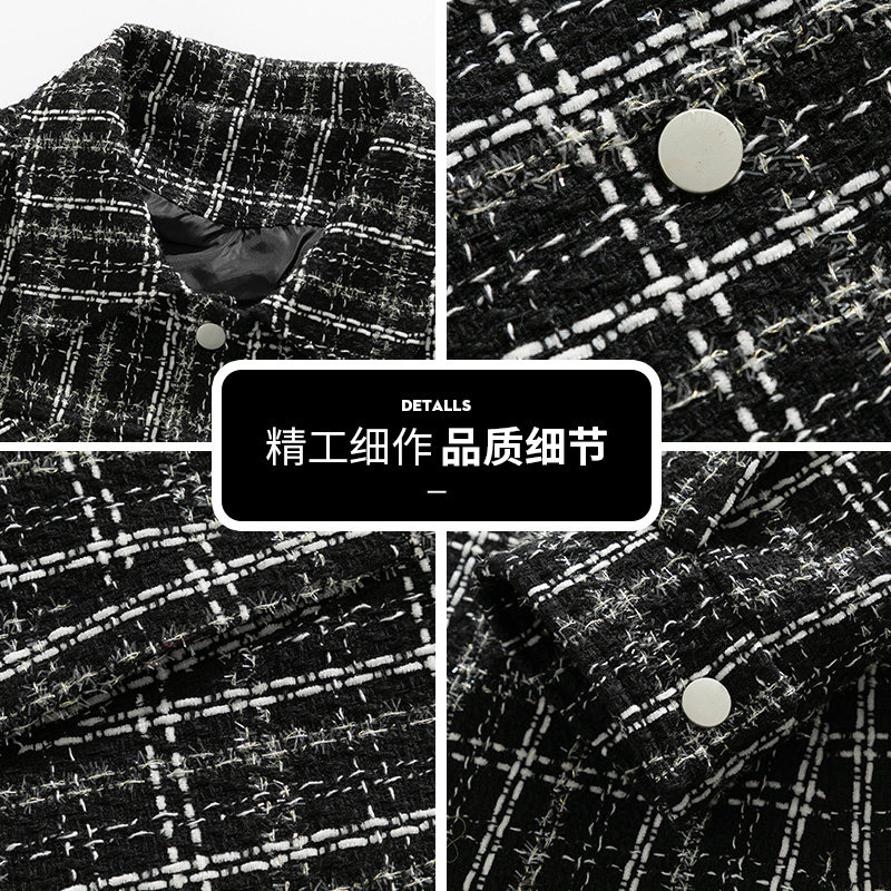 2025秋季新款美式男格纹夹克小香风高级感痞帅外套Q5560-P68图片