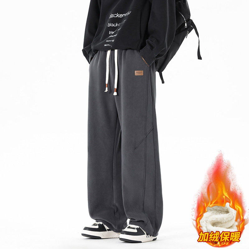 男士休闲裤冬季2026新款加绒加厚宽松直筒男生运动裤JR29188-P45，女装休闲裤，星座610（原A335）