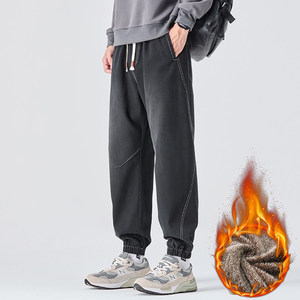 潮休闲裤加绒男抽绳弹力秋冬宽松束脚星空纹洗束脚裤JR602-P52，男装卫衣，星座610（原A335）