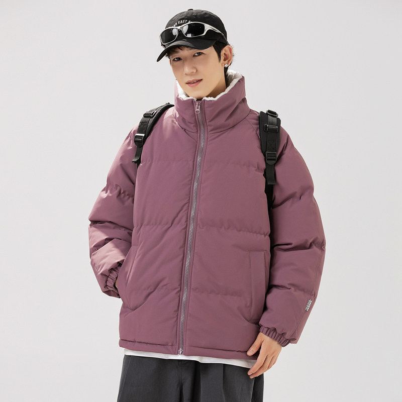 三防棉服冬季新款男士纯色羊羔绒保暖防寒立领棉衣外套M111-P70,男装棉衣,星座610（原A335）