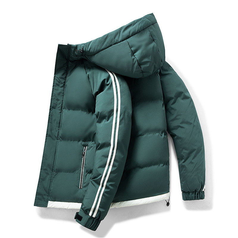 三防面料现货足棉服男冬季加厚短款面包服宽松羽绒服M5811-P70，男装羽绒服，星座610（原A335）