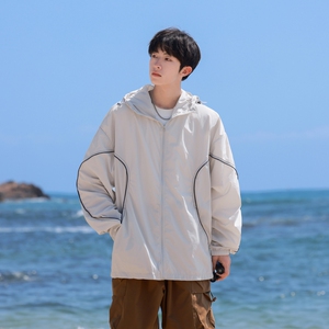 直播品质UPF50+防晒衣男士夏季冰丝薄款时尚百搭防晒服FS113-P48图片