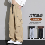 美式休闲裤男款秋季2025宽松直筒工装阔腿伞兵裤子男生Z6908-P40，男装工装外套，星座610（原A335）