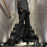 2025年港风秋冬美式ins高街小众百搭休闲百搭微喇牛仔裤K1930-P45，男装牛仔裤，星座610（原A335）