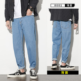 2020冬季日系纯色简约直筒牛仔长裤男宽松百搭潮流时尚K8001-P50，男装牛仔裤，星座610（原A335）