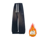 加绒直筒休闲卫裤男士2026冬季加厚宽松潮牌运动裤JR29187-P45，男装休闲裤，星座610（原A335）